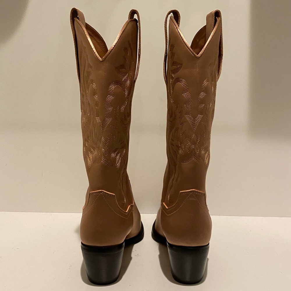 Jeffrey Campbell Free People Dagget Embroidered Satin Western Cowboy Boots | 10 - Picture 11 of 14